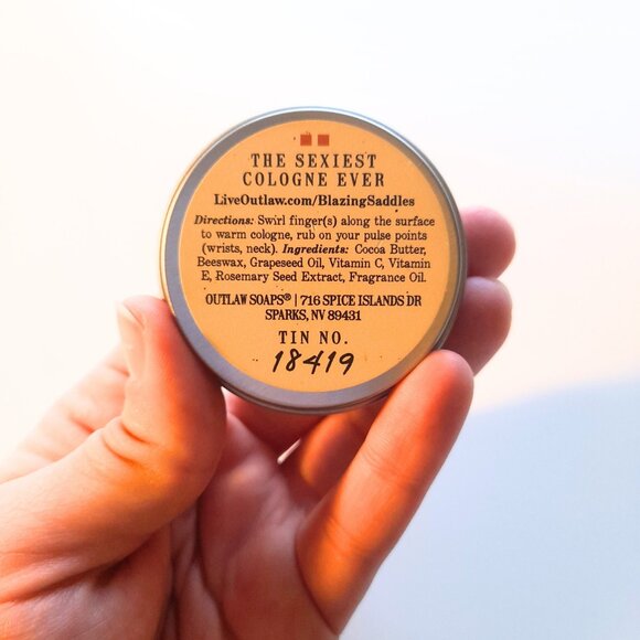 Blazing Saddles Solid Cologne - Outlaw (Now discontinued) 1 oz. - Picture 4 of 4